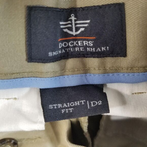 Dockers D2 signature khaki pants men's 32x29 beige preppy retro - Picture 10 of 11